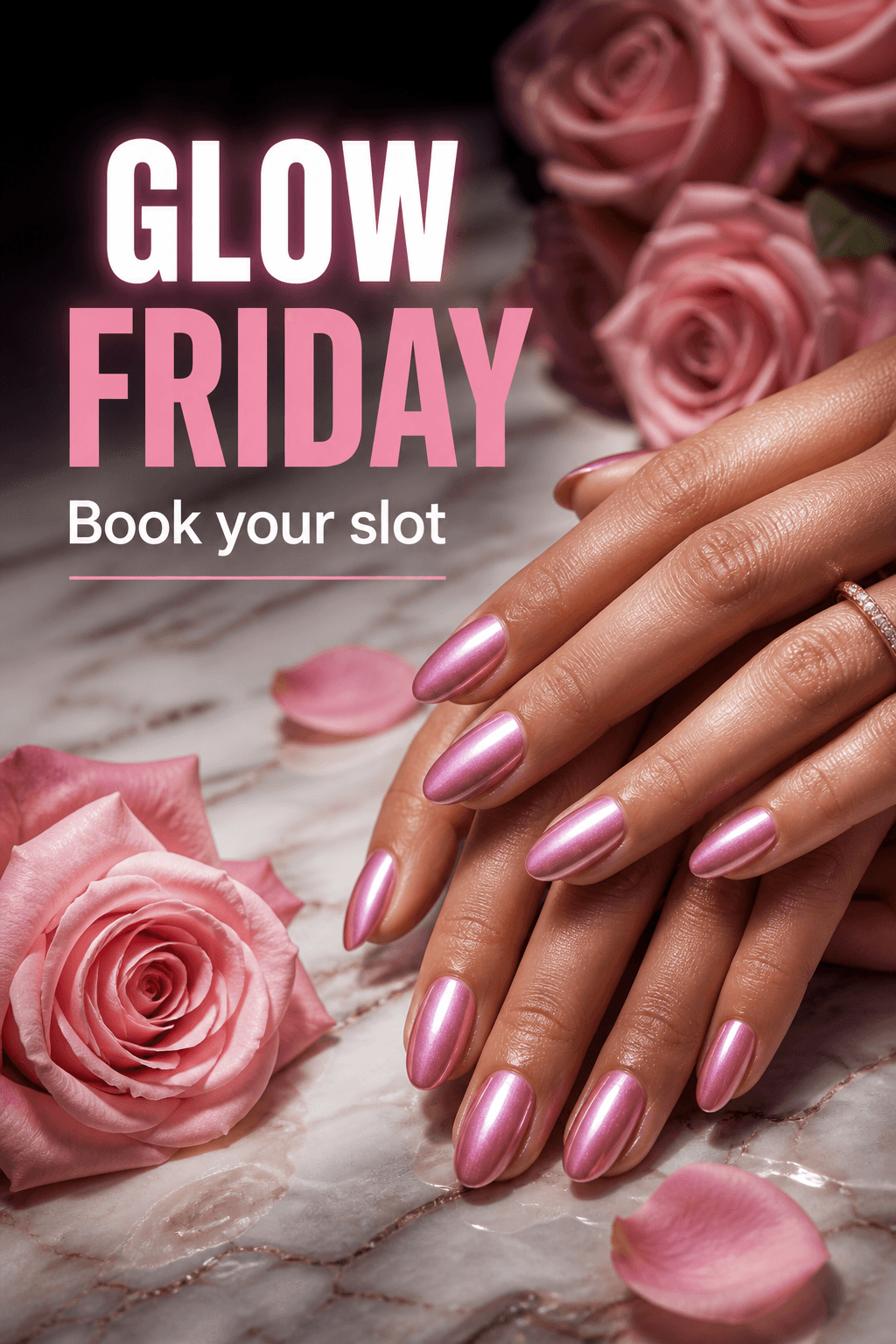 Salon glow Friday creative — generated with Rivus AI