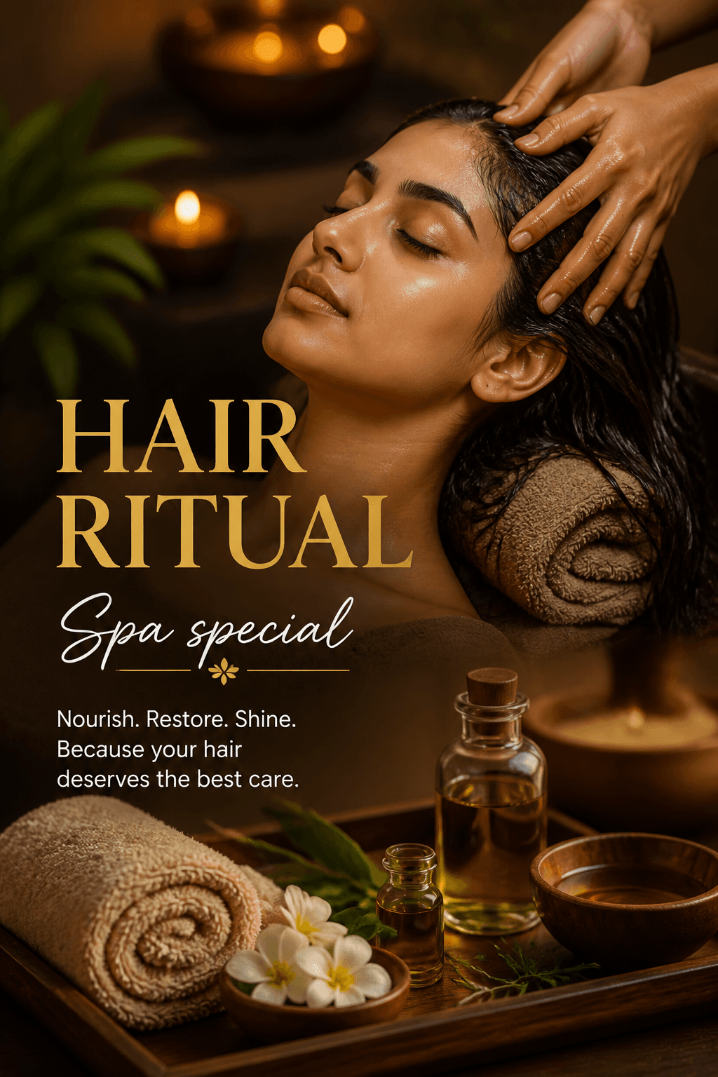 Hair ritual spa creative — generated with Rivus AI