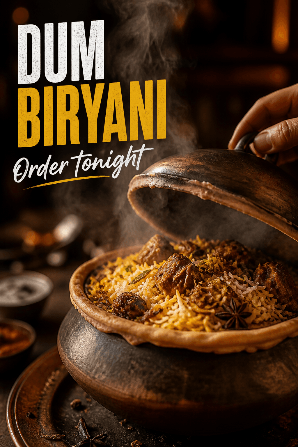 Dum biryani creative — generated with Rivus AI